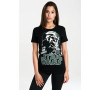 T-Shirt LOGOSHIRT "Star Wars", Damen, Gr. XS, schwarz, 100% Baumwolle, bedruckt, normal, Rundhals, Shirts T-Shirt, mit lizenzierten Originaldesign (66803828-XS) schwarz