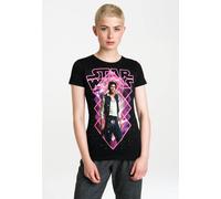 T-Shirt LOGOSHIRT "Star Wars - Han Solo", Damen, Gr. M, schwarz, 100% Baumwolle, bedruckt, normal, Rundhals, Shirts T-Shirt, mit coolem Han Solo-Print (38062718-M) schwarz