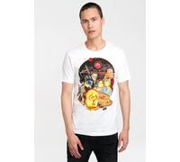 T-Shirt LOGOSHIRT "Star Wars", Herren, Gr. XS, weiß, 100% Baumwolle, bedruckt, normal, Rundhals, Shirts T-Shirt, mit hochwertigem Siebdruck (95226631-XS) weiß