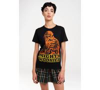 T-Shirt LOGOSHIRT "Star Wars: Solo - Mighty Wookie", Damen, Gr. XL, schwarz, 100% Baumwolle, bedruckt, unifarben, normal, Rundhals, Shirts T-Shirt, mit coolem Print (99435439-XL) schwarz