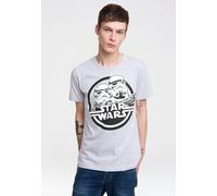 T-Shirt LOGOSHIRT "Stormtrooper - Krieg der Sterne", Herren, Gr. S, grau, 95% Baumwolle, 5% Viskose, bedruckt, normal, Rundhals, Shirts T-Shirt, mit tollem Aufdruck (41060037-S) grau
