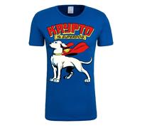 Logoshirt® DC I Superman I Krypto The Superdog | T-Shirt Print | Damen & Herren | kurzärmlig | blau | Lizenziertes Originaldesign | Größe M
