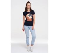 Logoshirt® Tom und Jerry I Logo I T-Shirt Print I Damen I kurzärmlig I dunkelblau I Lizenziertes Originaldesign I Größe S