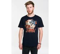 T-Shirt LOGOSHIRT "Tom und Jerry", Herren, Gr. 4XL, blau (dunkelblau), 100% Baumwolle, bedruckt, normal, Rundhals, Shirts T-Shirt, mit tollem Print (69084704-4XL) dunkelblau