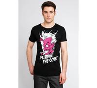 T-Shirt LOGOSHIRT "Two Face - Flippin\ The Coin", Herren, Gr. XL, schwarz, 100% Baumwolle, bedruckt, normal, Rundhals, Shirts T-Shirt, mit tollem Two Face-Print (18526011-XL) schwarz