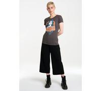 T-Shirt LOGOSHIRT "Wonder Woman", Damen, Gr. L, grau (dunkelgrau), 100% Baumwolle, bedruckt, normal, Rundhals, Shirts T-Shirt, mit tollem Frontprint (79640903-L) dunkelgrau