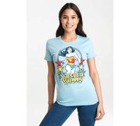 T-Shirt LOGOSHIRT "Wonder Woman - Stars", Damen, Gr. XXL, blau (hellblau), 100% Baumwolle, bedruckt, normal, Rundhals, Shirts T-Shirt, mit lizenziertem Originaldesign (46674410-XXL) hellblau