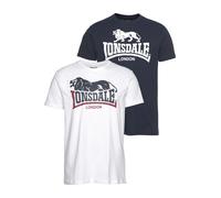 Lonsdale T-Shirt »LOSCOE« (Packung, 2-tlg., 2er-Pack), weiß | marine