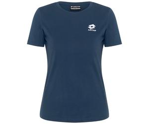 T-Shirt LOTTO, Damen, Gr. L (40), blau (marineblaus), 100% Cotton, unifarben, normal, Rundhals, gerader Abschluss, Shirts T-Shirt, - in körpernaher Form (77308864-L) marineblaus