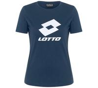 T-Shirt LOTTO, Damen, Gr. M (38), blau (marineblaus), 100% Baumwolle, unifarben, Rundhals, gerader Abschluss, Shirts T-Shirt, - mit angesagtem Crewneck (62006251-M) marineblaus