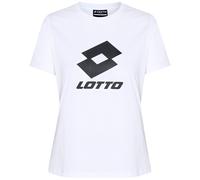 T-Shirt LOTTO, Damen, Gr. M (38), weiß (hellweiß), 100% Cotton, unifarben, Rundhals, gerader Abschluss, Shirts T-Shirt, - mit angesagtem Crewneck (98251666-M) hellweiß