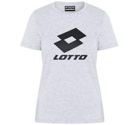 T-Shirt LOTTO, Damen, Gr. S (36), grau (high, rise), 95% Baumwolle, 5% Viskose, unifarben, Rundhals, gerader Abschluss, Shirts T-Shirt, - mit angesagtem Crewneck (77602706-S) high, rise