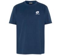 T-Shirt LOTTO, Herren, Gr. L (52/54), blau (marineblaus), 100% Cotton, unifarben, Rundhals, gerader Abschluss, Shirts T-Shirt, - mit dezenter Logostickerei (90372219-L) marineblaus