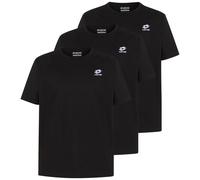 Lotto T-Shirt Herren Schwarz M I 3er Pack I Baumwolle I Kurzarm