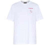 T-Shirt LOTTO, Herren, Gr. M (48/50), weiß, 100% Baumwolle, unifarben, normal, Rundhals, gerader Abschluss, Shirts T-Shirt, - mit coolem Print (89999665-M) weiß