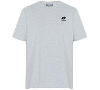 T-Shirt LOTTO, Herren, Gr. XXL (60/62), grau (high, rise), 95% Cotton, 5% Viscose, unifarben, Rundhals, gerader Abschluss, Shirts T-Shirt, - mit dezenter Logostickerei (64952601-XXL) high, rise