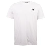 T-Shirt LOTTO, Herren, Gr. XXL (60/62), weiß (hellweiß), 100% Cotton, unifarben, Rundhals, gerader Abschluss, Shirts T-Shirt, - mit dezenter Logostickerei (95523866-XXL) hellweiß