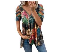 t-Shirt lustig Damen Valentinstag T-Shirt Lässige Rundhals Oberteile mit Herz Grafiken Damen Sport Lose Kurzarm Laufshirt Casual Basic Shirt Tunika Bluse Drucken Tops XXL