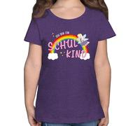T-Shirt Mädchen - Einschulung - Schulkind Feen Prinzessin rosa - 128 (7/8 Jahre) - Lila Meliert - einschulungs Shirt Kita Tshirt Abschied schulanfänger ich werde kindershirts einschulungsshìrts
