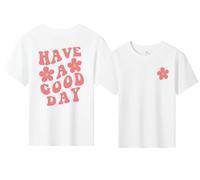 T-Shirt Mädchen Sommer Kurzarm Weisses Tshirt Kinder Baumwolle Tops für Mädchen Mode Druck Shirt Rundhals Sport Leicht Tshirts für Kinder (DE/NL/SE/PL, Alter, 3 Jahre, 4 Jahre, Regular, Weiß)