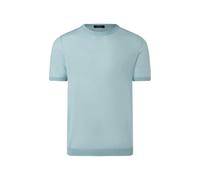MAERZ Modern Fit Halbarmpullover Bright Aqua, Einfarbig