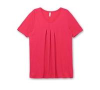 Sheego T-Shirt in A-Linie, mit Kellerfalte am Ausschnitt 48/50 magenta