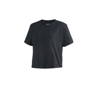 T-Shirt MAIER SPORTS "MS FAV Tee Cropped W", Damen, Gr. XL, schwarz, 100% Baumwolle, Rundhals, Shirts T-Shirt, Damen Crop Shirt (42090110-XL) schwarz