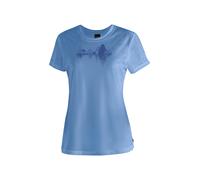 T-Shirt MAIER SPORTS "Tilia Pique W", Damen, Gr. 48, blau (pastellblau), 100% Polyester, Rundhals, Shirts T-Shirt, Damen Kurzarmshirt, leichtes Sommer Funktionsshirt, Rundhals, Reg Fit (58809969-48) p