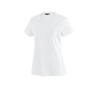 T-Shirt MAIER SPORTS "Waltraud", Damen, Gr. 38, weiß, 100% Polyester, Rundhals, Shirts T-Shirt, Damen Kurzarmshirt, leichtes Sommer Funktionsshirt, Rundhals, Reg Fit (054737-38) weiß