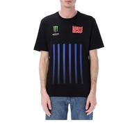 T-Shirt Man Fabio Quartararo Monster Energy - Logos and Vertical Stripes-XXL