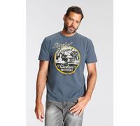 T-Shirt MAN'S WORLD, Damen, Gr. XL (56/58), blau (dunkelblau meliert), Single Jersey, Obermaterial: 60% Baumwolle, 40% Polyester, bedruckt, meliert, normal, Rundhals, Shirts T-Shirt, Kurzarm, meliert,