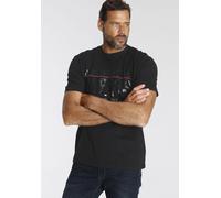 T-Shirt MAN'S WORLD, Damen, Gr. XXL (60/62), schwarz, Single Jersey, Obermaterial: 100% Baumwolle, bedruckt, normal, Rundhals, Shirts T-Shirt, Kurzarm, mit Print, Rundhals, aus Baumwolle, auch in groß