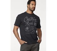 T-Shirt MAN'S WORLD, Herren, Gr. 3XL (64/66), schwarz, Single Jersey, Obermaterial: 100% Baumwolle, bedruckt, normal, Rundhals, Shirts T-Shirt, Kurzarm, Regular Fit, mit Print, Rundhals, im Used-Look,