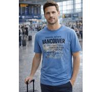 T-Shirt MAN'S WORLD, Herren, Gr. 4XL (68/70), blau, Jersey, Obermaterial: 100% Baumwolle, bedruckt, regular fit, Rundhals, Shirts T-Shirt, Kurzarm, bedruckt, Rundhalsausschnitt, aus dehnbarem Jerseyst