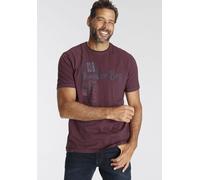 T-Shirt MAN'S WORLD, Jungen, Gr. L (52/54), lila (beere), Single Jersey, Obermaterial: 100% Baumwolle, bedruckt, washed, normal, Rundhals, Shirts T-Shirt, Kurzarm, lässiger Print, aus Baumwolle, Topse