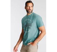 T-Shirt MAN'S WORLD, Herren, Gr. M (48/50), blau (türkis melange), Single Jersey, Obermaterial: 60% Baumwolle, 40% Polyester, bedruckt, meliert, normal, Rundhals, Shirts T-Shirt, Kurzarm, lässige Pass