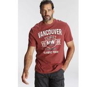 T-Shirt MAN'S WORLD, Herren, Gr. S (44/46), rot, Single Jersey, Obermaterial: 100% Baumwolle, bedruckt, normal, Rundhals, Shirts T-Shirt, Kurzarm, bedruckt, Rundhalsausschnitt, aus Baumwolle (19574023