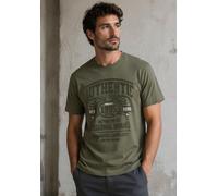 T-Shirt MAN'S WORLD, Herren, Gr. XL (56/58), grün (olivgrün), Single Jersey, Obermaterial: 100% Baumwolle, bedruckt, normal, Rundhals, Shirts T-Shirt, Kurzarm, lässige Passform, bedrucktes Design, Run