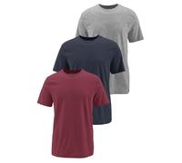 T-Shirt MAN'S WORLD "neue Farben", Herren, Gr. 44/46 (S), bunt (rot, marine, grau, meliert), Single Jersey, Obermaterial: 100% Baumwolle. Obermaterial Melange: 90% Baumwolle, 10% Viskose, meliert, uni