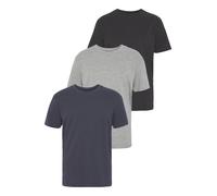 T-Shirt MAN'S WORLD "neue Farben", Herren, Gr. 44/46 (S), schwarz (grau, marine, schwarz), Single Jersey, Obermaterial: 100% Baumwolle. Obermaterial Melange: 90% Baumwolle, 10% Viskose, meliert, unifa