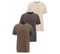 T-Shirt MAN'S WORLD "neue Farben", Herren, Gr. 60/62 (XXL), grün (olivgrün, dunkeloliv, beige), Single Jersey, Obermaterial: 100% Baumwolle, unifarben, Basic, normal, Rundhals, normaler Saum, Shirts T