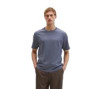 T-Shirt MARC O'POLO "aus Baumwoll-Leinen-Mix", Herren, Gr. L, faded blau, Obermaterial: 80% Baumwolle, 20% Leinen, unifarben, Basic, regular fit, Rundhals, Shirts T-Shirt (78428305-L) faded blau