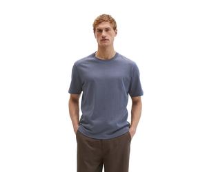 T-Shirt MARC O'POLO "aus Baumwoll-Leinen-Mix", Herren, Gr. XL, faded blau, Obermaterial: 80% Baumwolle, 20% Leinen, unifarben, Basic, regular fit, Rundhals, Shirts T-Shirt (78428305-XL) faded blau