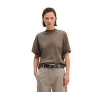 T-Shirt MARC O'POLO "aus Baumwoll-Single-Jersey", Damen, Gr. S, braun (stone taupe), Obermaterial: 100% Baumwolle, unifarben, Basic, loose fit, normaler Saum, Shirts T-Shirt (44209952-S) stone taupe