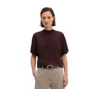 T-Shirt MARC O'POLO "aus Baumwoll-Single-Jersey", Damen, Gr. XXL, braun (schwarz cherry), Obermaterial: 100% Baumwolle, unifarben, Basic, loose fit, normaler Saum, Shirts T-Shirt (15344136-XXL) schwar