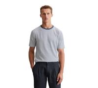 T-Shirt MARC O'POLO "aus Bio-Baumwoll-Leinen-Mix", Damen, Gr. 3XL, bunt (mk81), Obermaterial: 80% Baumwolle, 20% Leinen, gestreift, Basic, skinny fit, Rundhals, Shirts T-Shirt (32880743-XXXL) mk81