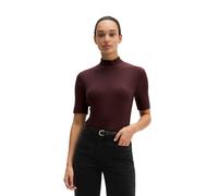 T-Shirt MARC O'POLO "aus Bio-Baumwoll-Modal-Stretch-Jersey", Damen, Gr. XXL, schwarz cherry, Obermaterial: 58% Baumwolle, 38% Modal, 4% Elasthan, unifarben, Basic, slim fit, normaler Saum, Shirts T-Sh