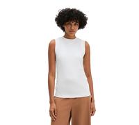 T-Shirt MARC O'POLO "aus elastischem Rippjersey", Damen, Gr. XL, weiß, Obermaterial: 97% Baumwolle, 3% Elasthan, unifarben, slim fit, tiefer Rundhals, Shirts T-Shirt (89007123-XL) weiß