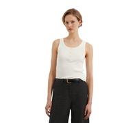 T-Shirt MARC O'POLO "aus elastischem Rippjersey", Damen, Gr. XXL, weiß (m152), Obermaterial: 50% Baumwolle, 46% Lyocell, 4% Elasthan, unifarben, skinny fit, tiefer Rundhals, Shirts T-Shirt (66775265-X