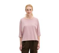 T-Shirt MARC O'POLO "aus Feinstrick-Jersey", Damen, Gr. XL, rosa (mild rose), Obermaterial: 100% Baumwolle, unifarben, Basic, loose fit, U-Boot-Ausschnitt, normaler Saum, Shirts T-Shirt (60335358-XL)